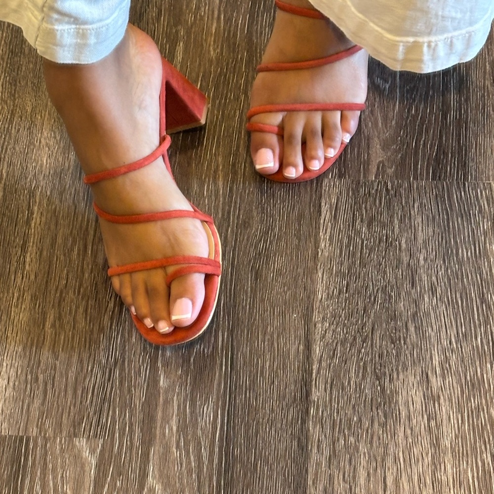 Lulu's Red Strappy Heels - Picture 4 of 4